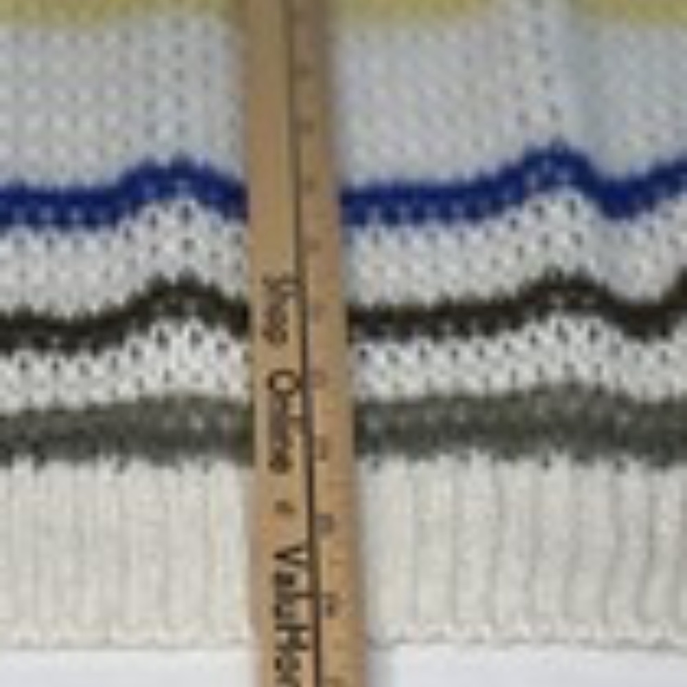 SOLD. Please DO NOT BUY.   Aerie Cardigan Sweater Woman Sz Large White Blue - Picture 11 of 12